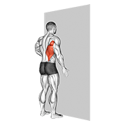 نحوه‌ی اجرای حرکت تک‌دست مقابل دیوار